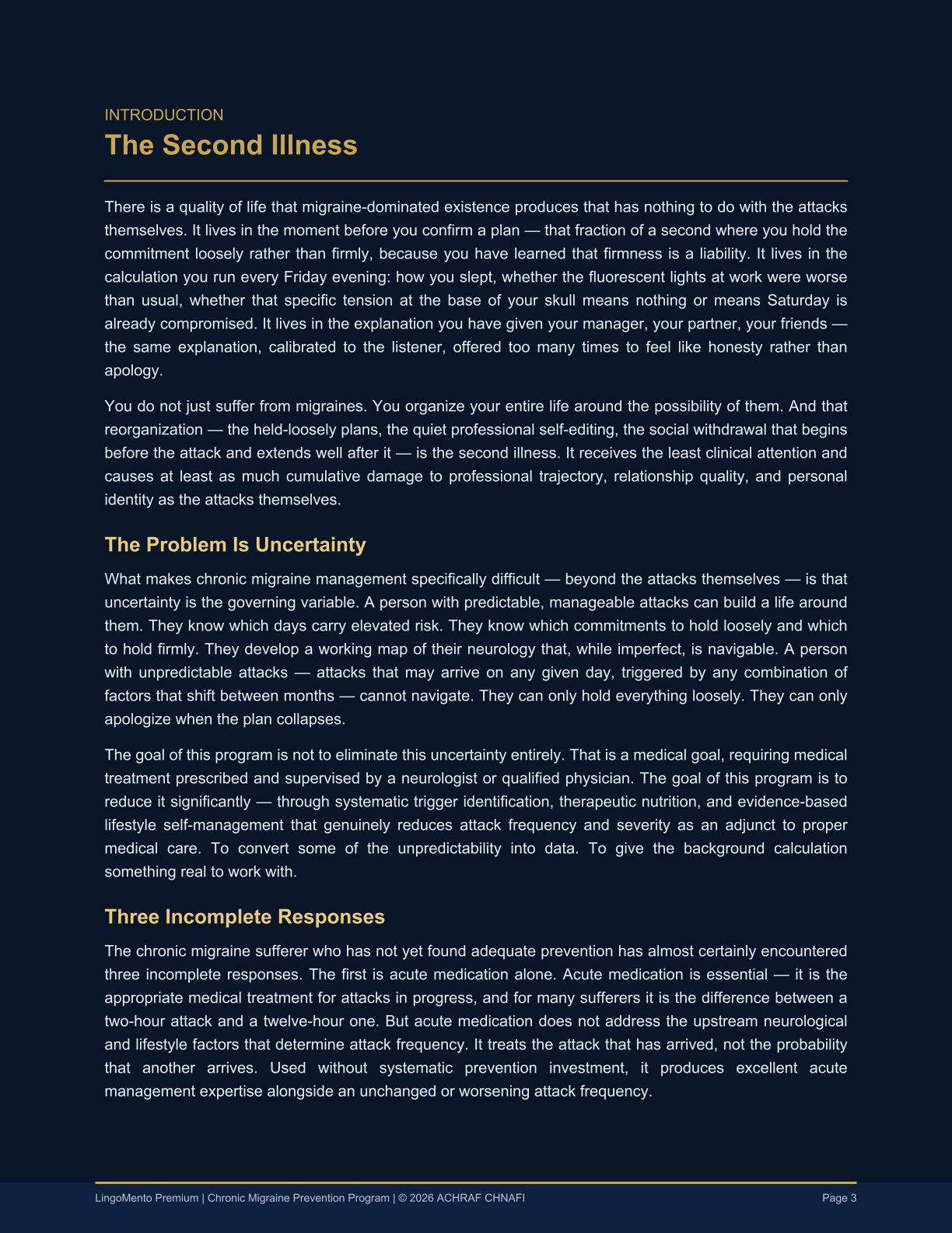 LESS: The 12-Week Migraine Prevention Program — Smart Tracking, Nutrition & Evidence-Based Self-Management (PDF Guide)