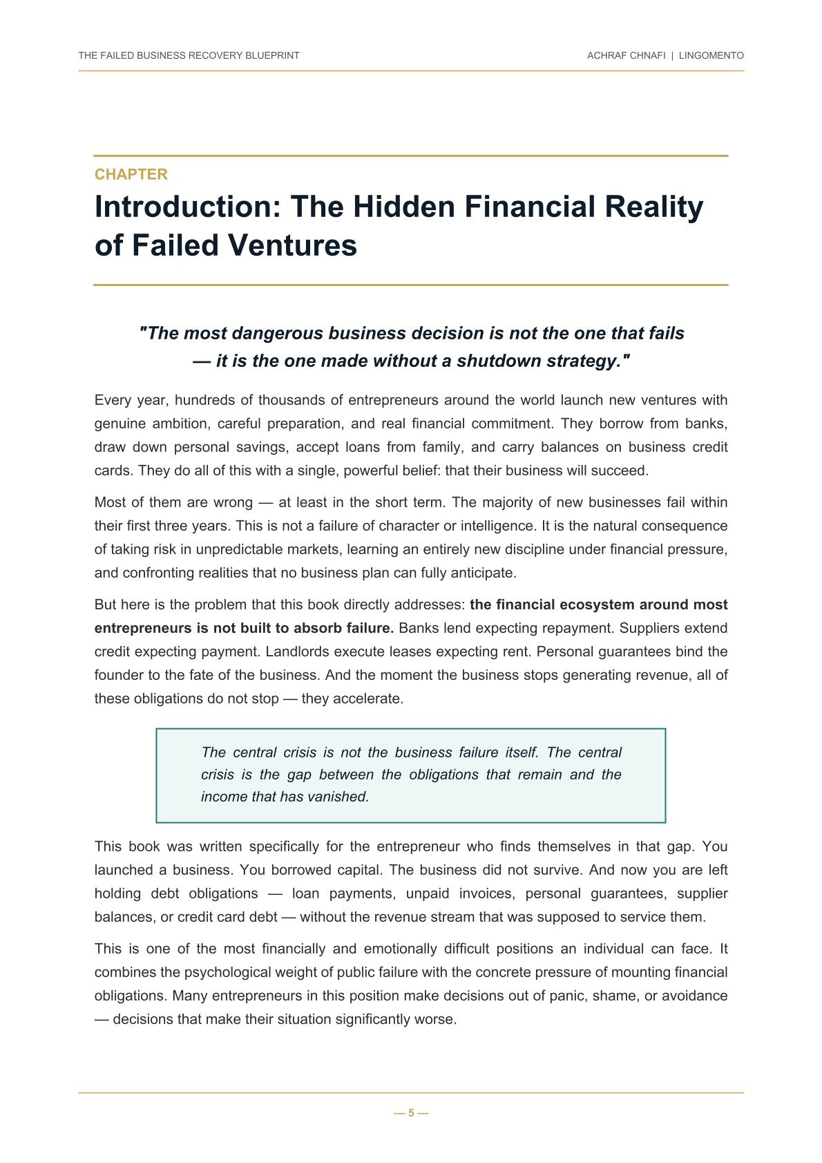 The Failed Business Recovery Blueprint — Strategic Systems to Exit a Failed Venture, Eliminate Business Debt & Rebuild Your Financial Future