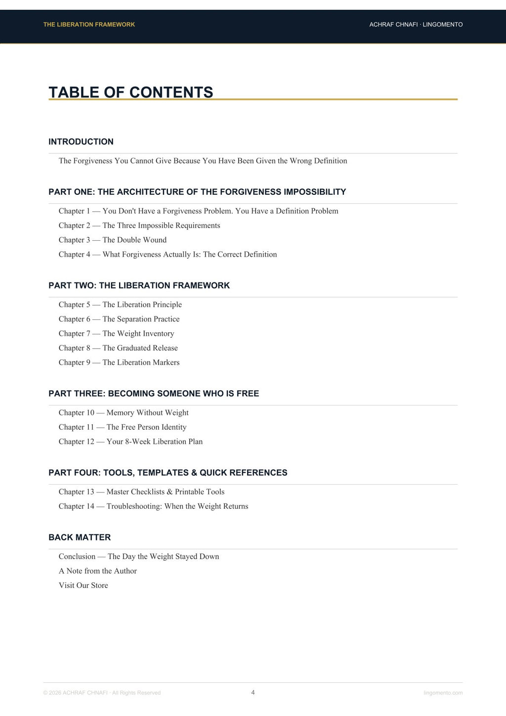 The Liberation Framework — The Practical Guide to Forgiveness as Personal Freedom