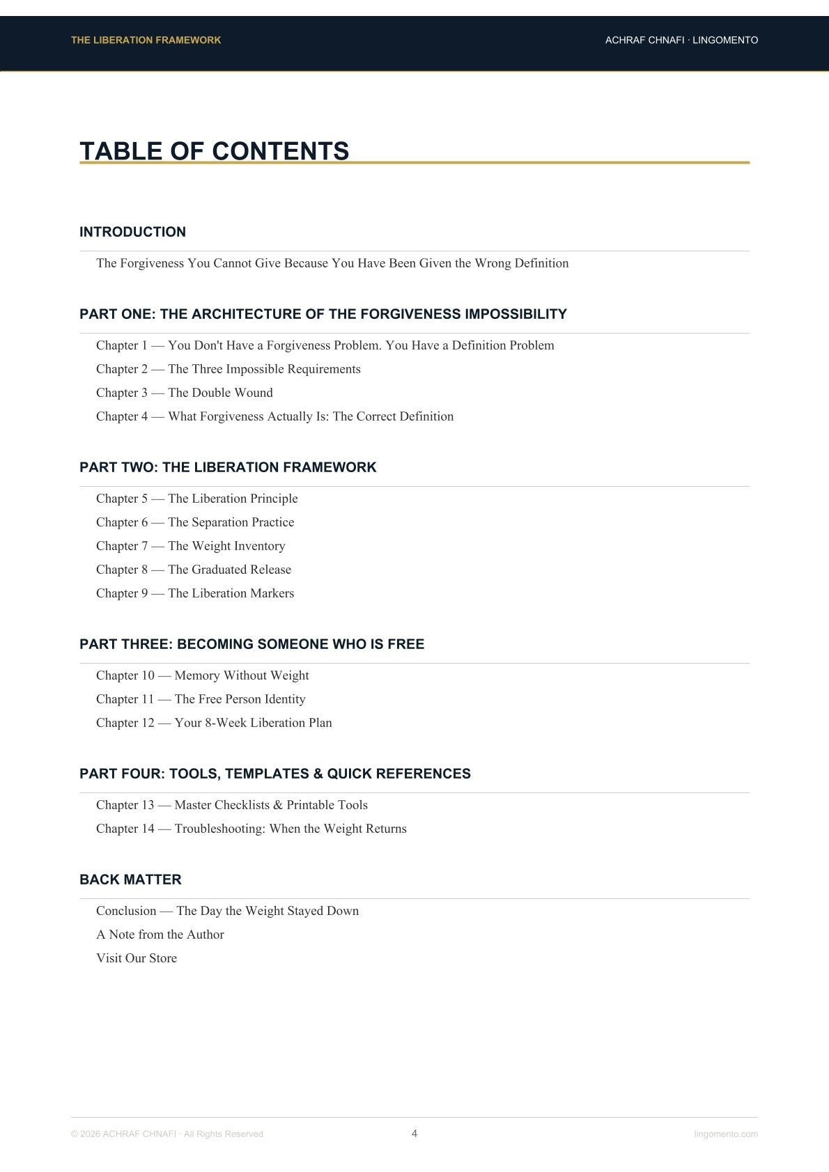 The Liberation Framework — The Practical Guide to Forgiveness as Personal Freedom
