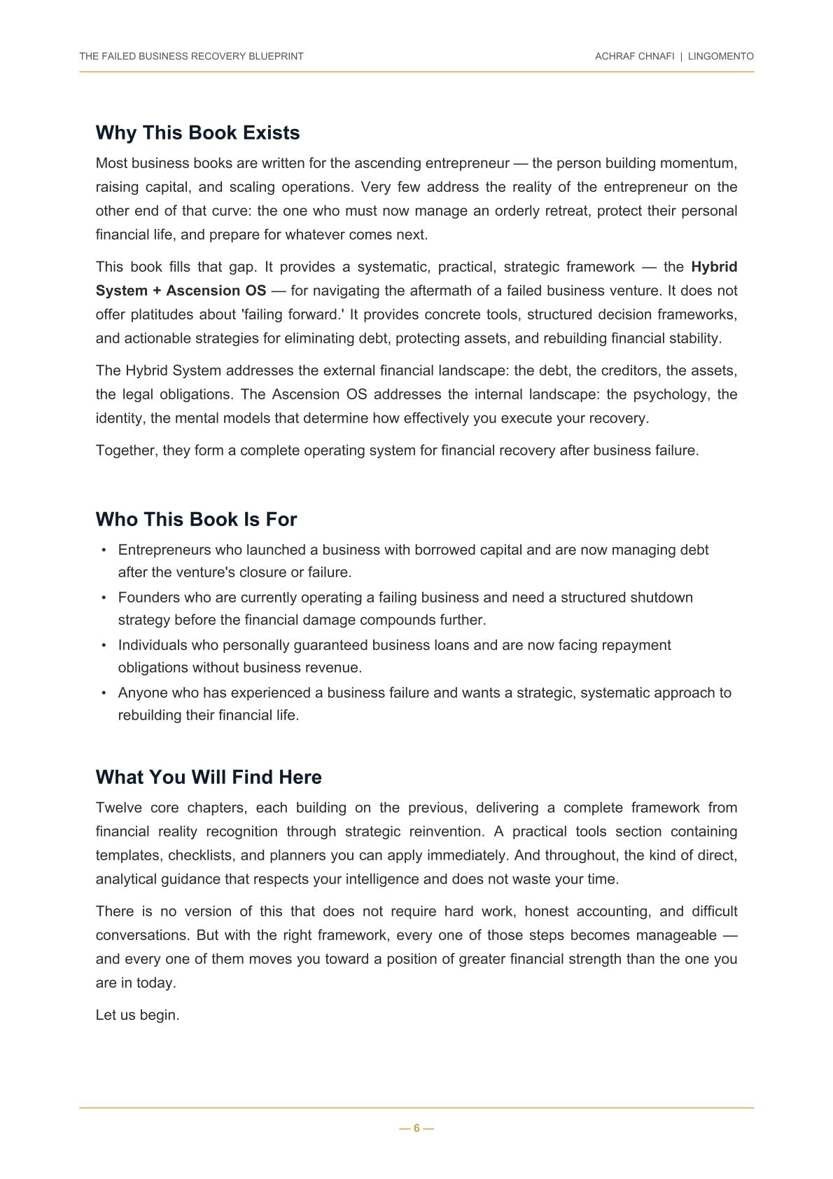 The Failed Business Recovery Blueprint — Strategic Systems to Exit a Failed Venture, Eliminate Business Debt & Rebuild Your Financial Future