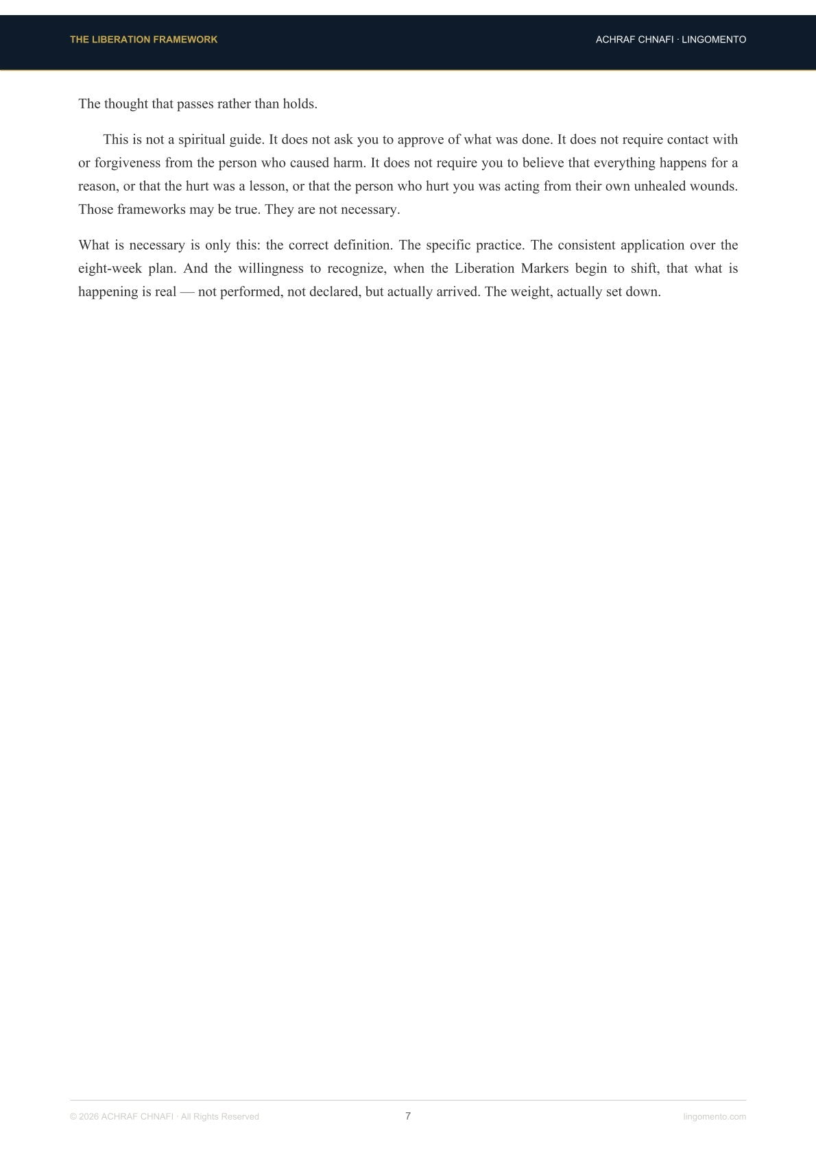 The Liberation Framework — The Practical Guide to Forgiveness as Personal Freedom