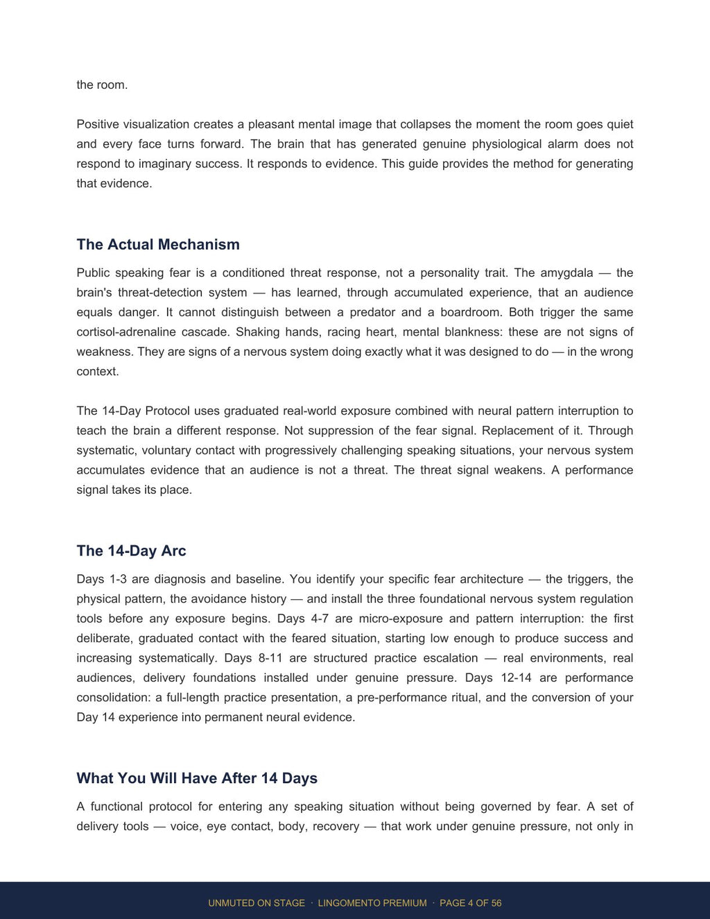 Unmuted on Stage — The 14-Day Protocol to Kill Your Fear of Public Speaking