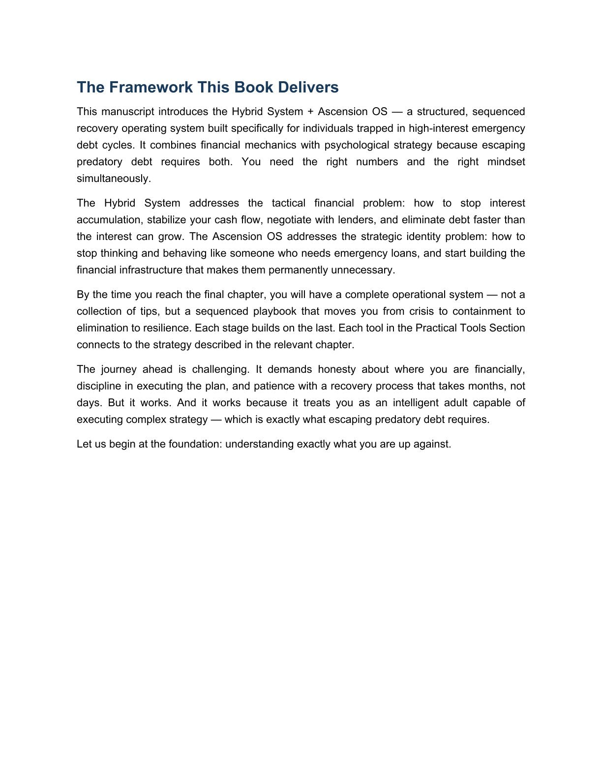 The Payday Loan Escape Blueprint