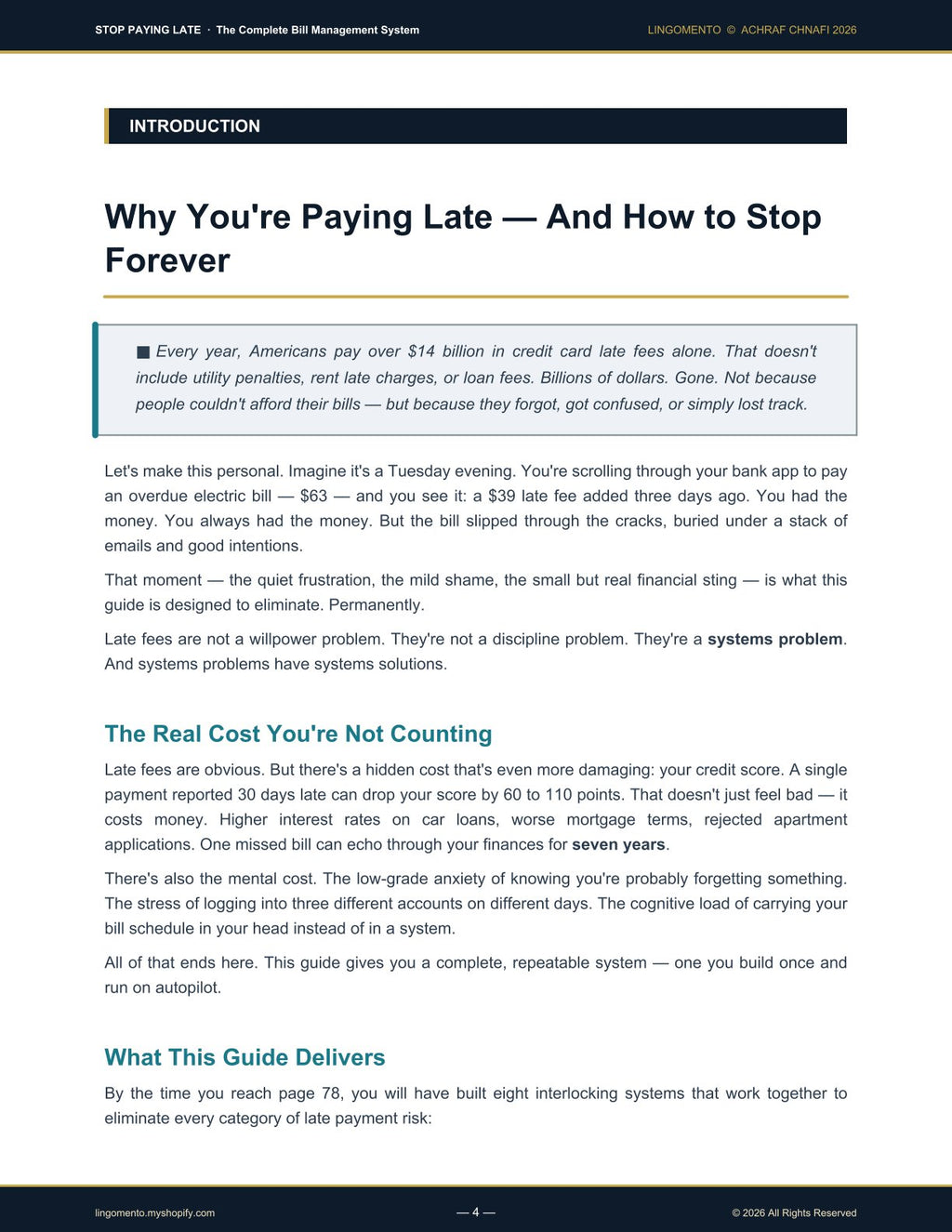 Stop Paying Late: The Complete Bill Management System