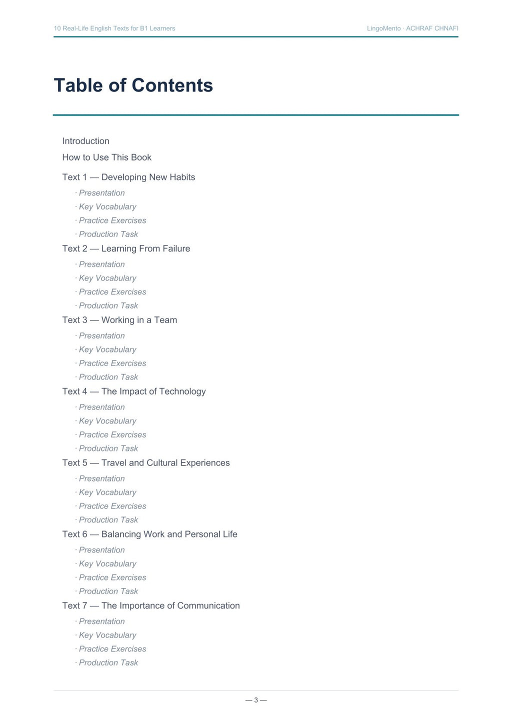 10 Real-Life English Texts for B1 Learners — Reading, Writing & Vocabulary Practice (PDF)