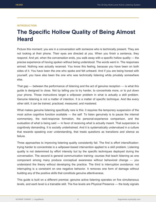 Heard: The 30-Day Active Listening System
