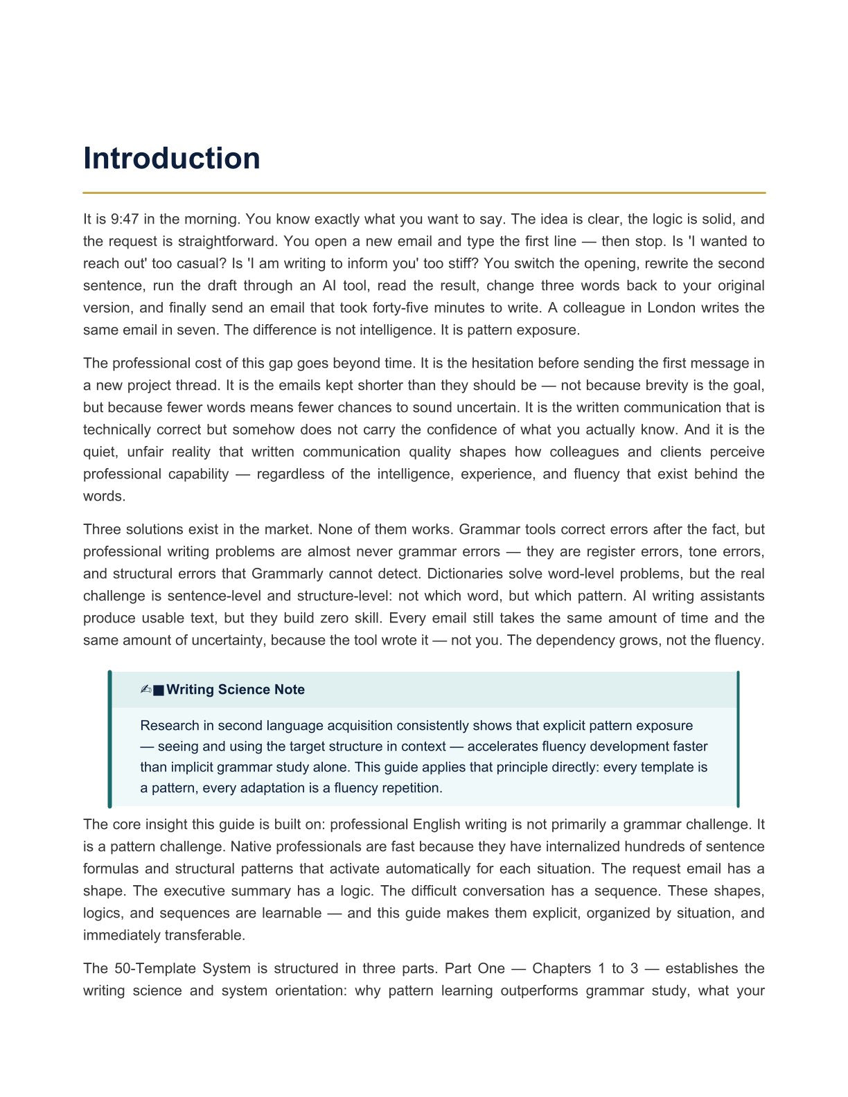 Write It Right, Write It Fast — The 50-Template Professional English Writing System