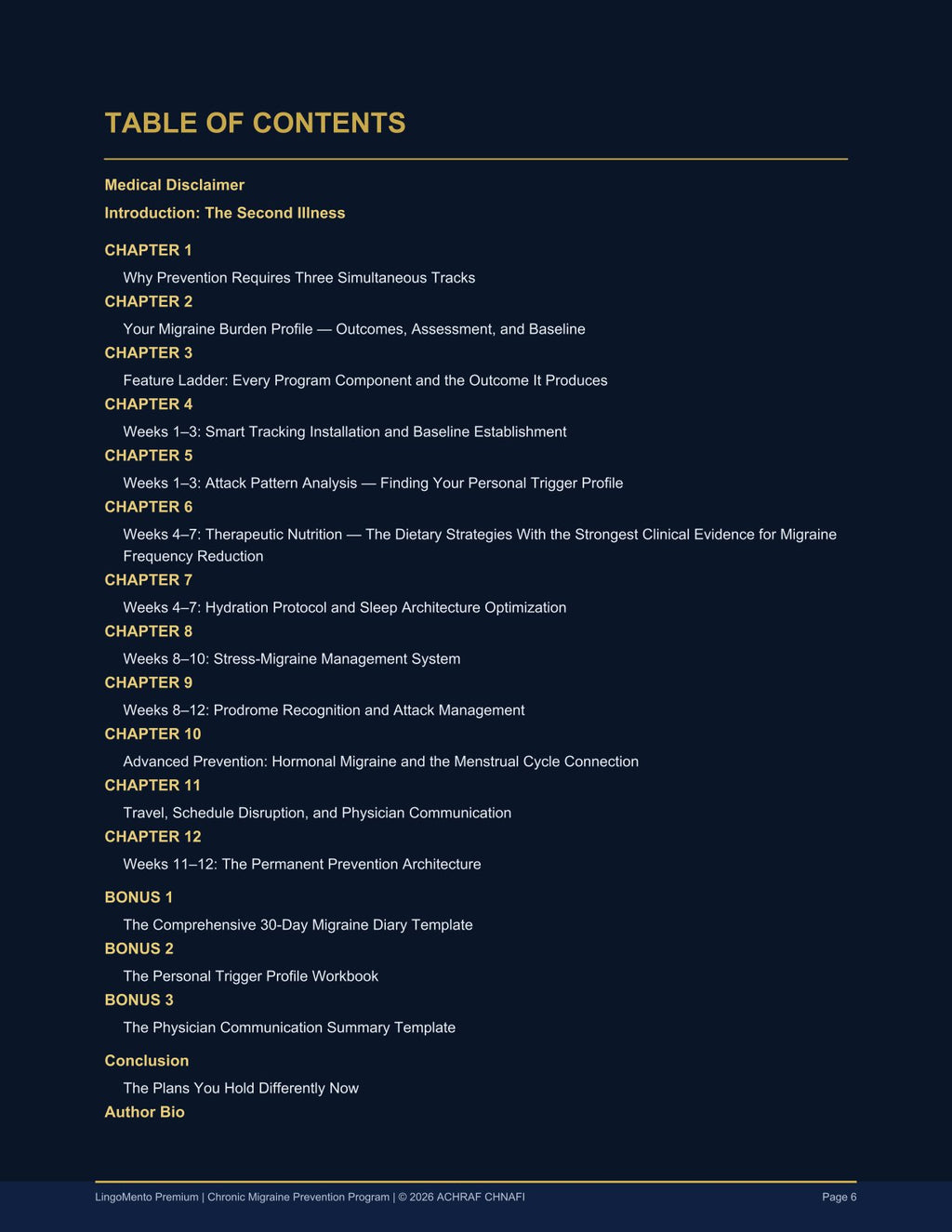 LESS: The 12-Week Migraine Prevention Program — Smart Tracking, Nutrition & Evidence-Based Self-Management (PDF Guide)